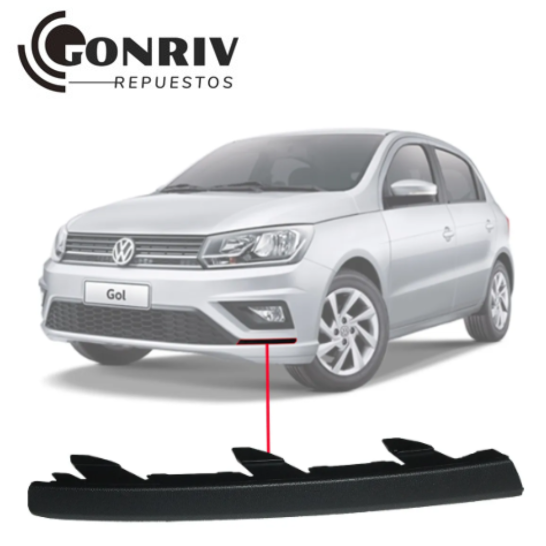 MOLDURA REJILLA PARACHOQUES IZQUIERDA VOLKSWAGEN GOL G8 VOYAGE 2018/2021 - 5U0853665S
