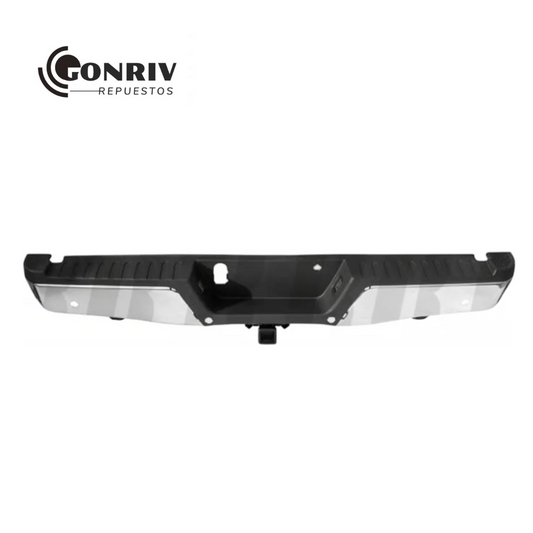 PARACHOQUES TRASERO CROMADO FORD F150 2015/2020 - CON ORIFICIOS PARA SENSORES DE RETROCESO - 5L3Z17787AA-S-L