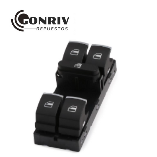 INTERRUPTOR ALZAVIDRIOS 5 BOTONES LADO CONDUCTOR VOLKSWAGEN GOLF 2007/2013 AMAROK 2.0/3.0 2010 EN ADELANTE PASSAT 2010/2014 TIGUAN 2.0 2007 EN ADELANTE - 5K4959857A