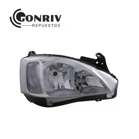 OPTICO DERECHO CHEVROLET CORSA EVOLUTION MONTANA 2002/2008 CROMADO - REEMPLAZO MG-20-054R - 5 PINES - GM 93386798