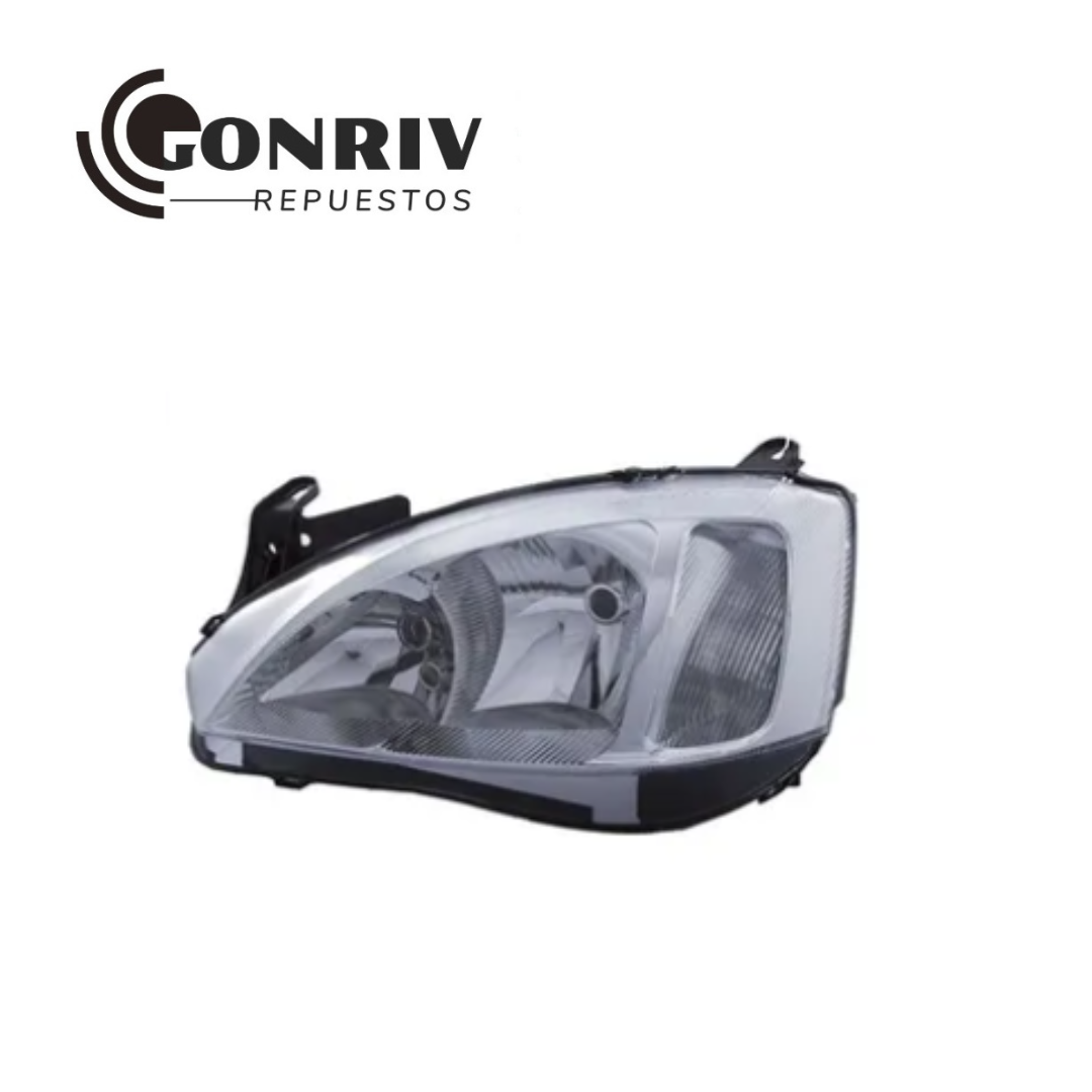 OPTICO IZQUIERDO CHEVROLET CORSA EVOLUTION/MONTANA 2002/2008 CROMADO - REEMPLAZO 20-A940-05 - 5 PINES - 93386797