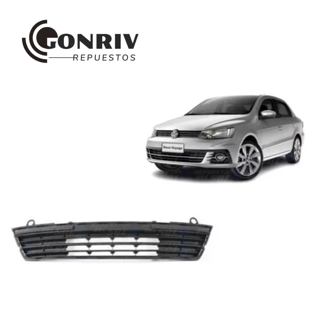 REJILLA PARACHOQUES CON CROMO VOLKSWAGEN GOL G7 VOYAGE 2016/2018 - 5U0853677K-9B9 5O0853101C