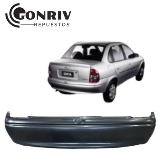PARACHOQUES TRASERO NEGRO CHEVROLET CORSA 2000/2008 SEDAN 4 PUERTAS - 93397152